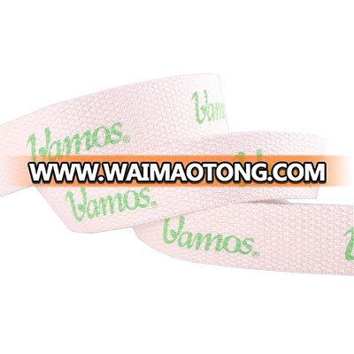 custom printed fabric cotton webbing woven grosgrain ribbon  single face cotton ribbon